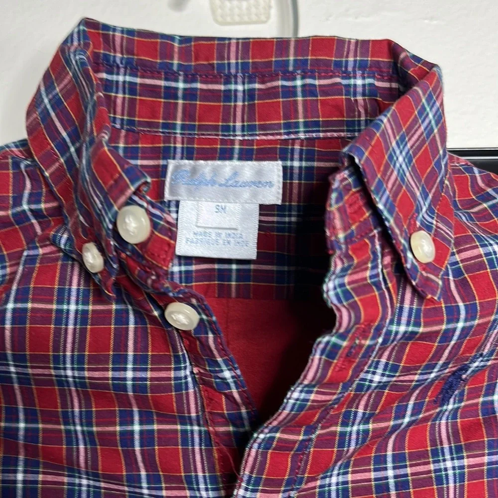Ralph Lauren Plaid‎ Onsie Sz 9M